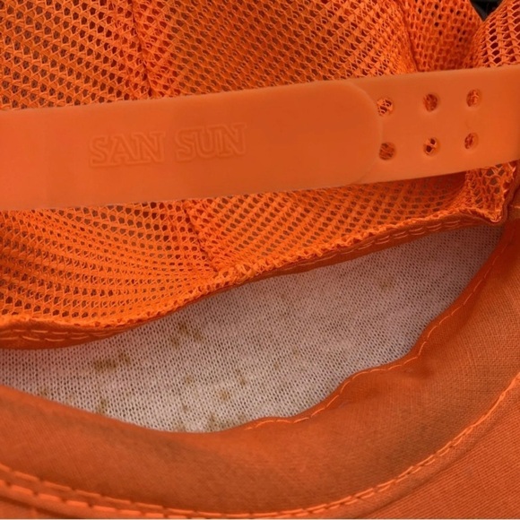 Vintage Coon Hunter Cap Neon Hunting Orange Official Hat SnapBack Trucker - Picture 5 of 7